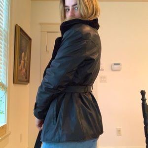 Faux Leather/Fur Coat